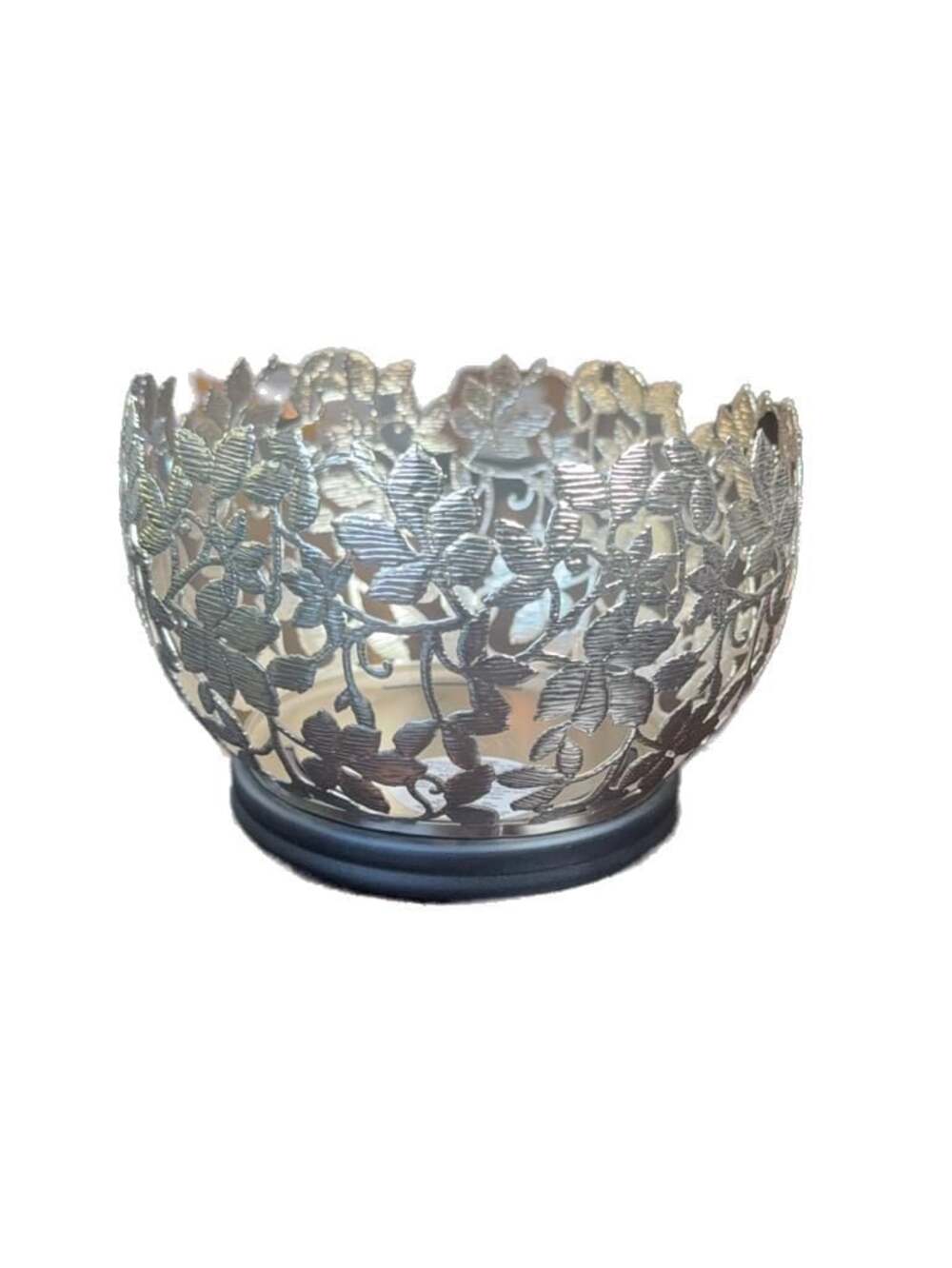 Bath & Body Works Gold Leaf Floral 3-Wick Candle Holder, NWT